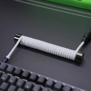 客制化航插线机械键盘数据线8K磁轴发光航插线螺旋线type-c