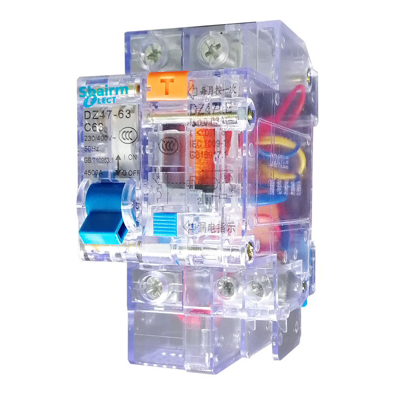 家用透明款防雷漏电断路器漏保开关DZ47LE-63A漏电保护器1P2P40A3