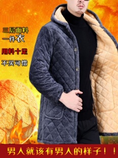 加绒罩衣男款冬季加厚工作服四川外套棉衣大码棉服耐脏加大加长士