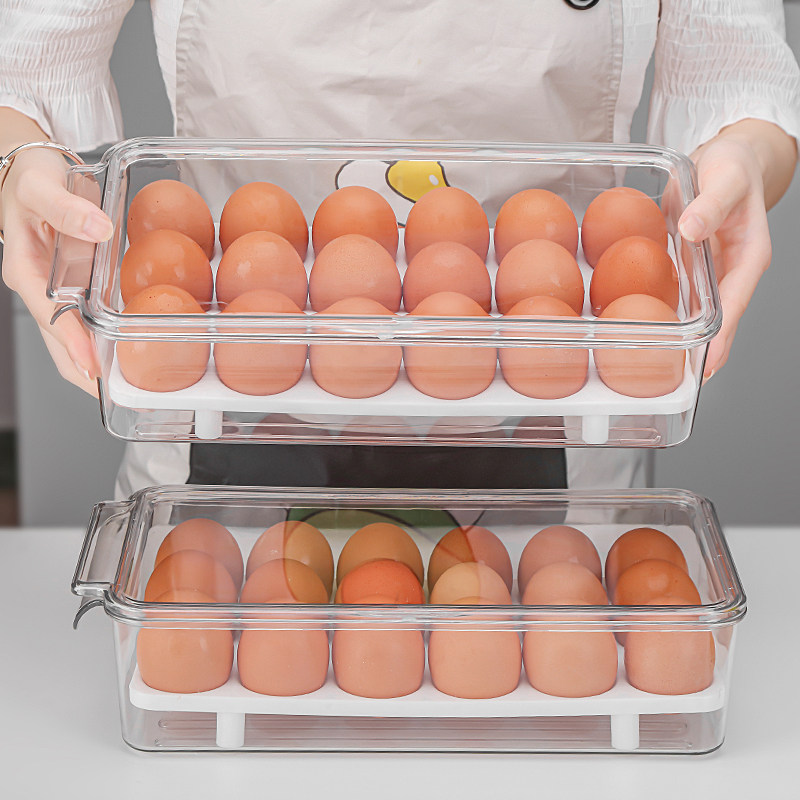 鸡蛋盒冰箱保鲜收纳盒食品级厨房鸡蛋架托家用防尘带盖鸭蛋专用盒|ruв категории получать отделка, семьи, хранения приборов, ящик, питание в коробку - от Buy2taobao.com для оказания профессиональной услуги покупки агента Taobao