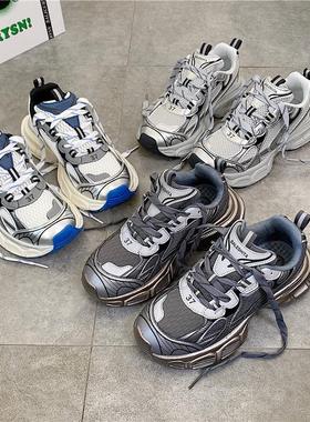 港风超火爆款巴黎厚底增高老爹鞋2025潮流经典百搭情侣运动休闲鞋