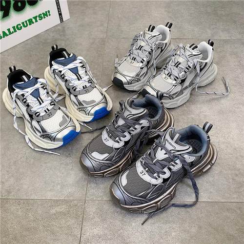 港风超火爆款巴黎厚底增高老爹鞋