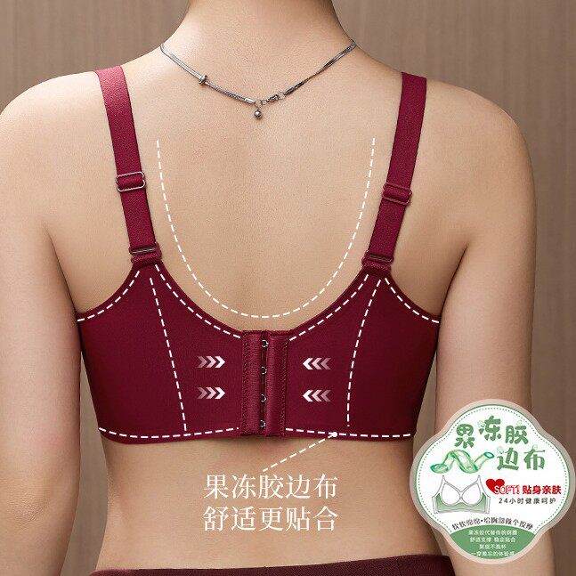 新款轻奢蕾丝聚拢内衣小胸显大提拉上托美背无痕调整型防下垂文胸