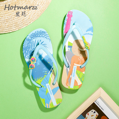 hotmarzz/黑玛人字拖鞋女夏外穿时尚百搭夹脚凉拖洗澡海边沙滩鞋