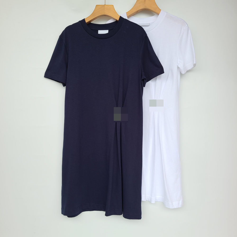 5461鱼 土耳其产 春夏新品！纯棉收腰圆领连衣裙 舒适亲肤T恤中裙