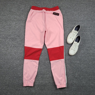 优雅拉链收脚 速干型撞色松紧腰抽绳运动慢跑长裤 3788鱼 柬埔寨产