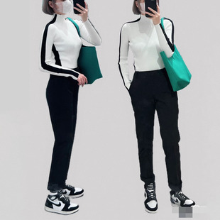 超舒适贴身冷线衫 保暖针织衫 优雅高领毛衣 秋冬修身 4010鱼