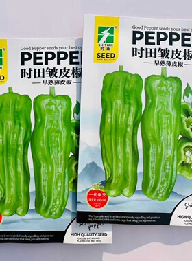 时田皱皮椒辣椒种子早熟微辣皮薄质脆薄皮椒种籽春秋播种蔬菜种子