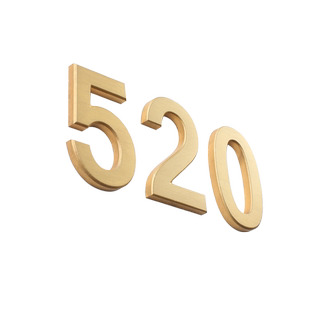 黄铜实心立体字民宿酒店标识门牌工作室家用别墅号码数字个性定制英文数字简约DIY墙面装饰导视设计