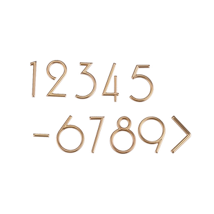球面铜字三维立体金属字金色黄铜数字民宿酒店个性门牌号房间号包厢号家用别墅防水数字号码牌墙面装饰字