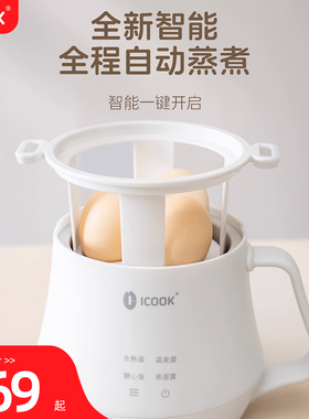 ICOOK蒸蛋器多功能煮蛋器2024新款自动断电家用小型煮鸡蛋神器