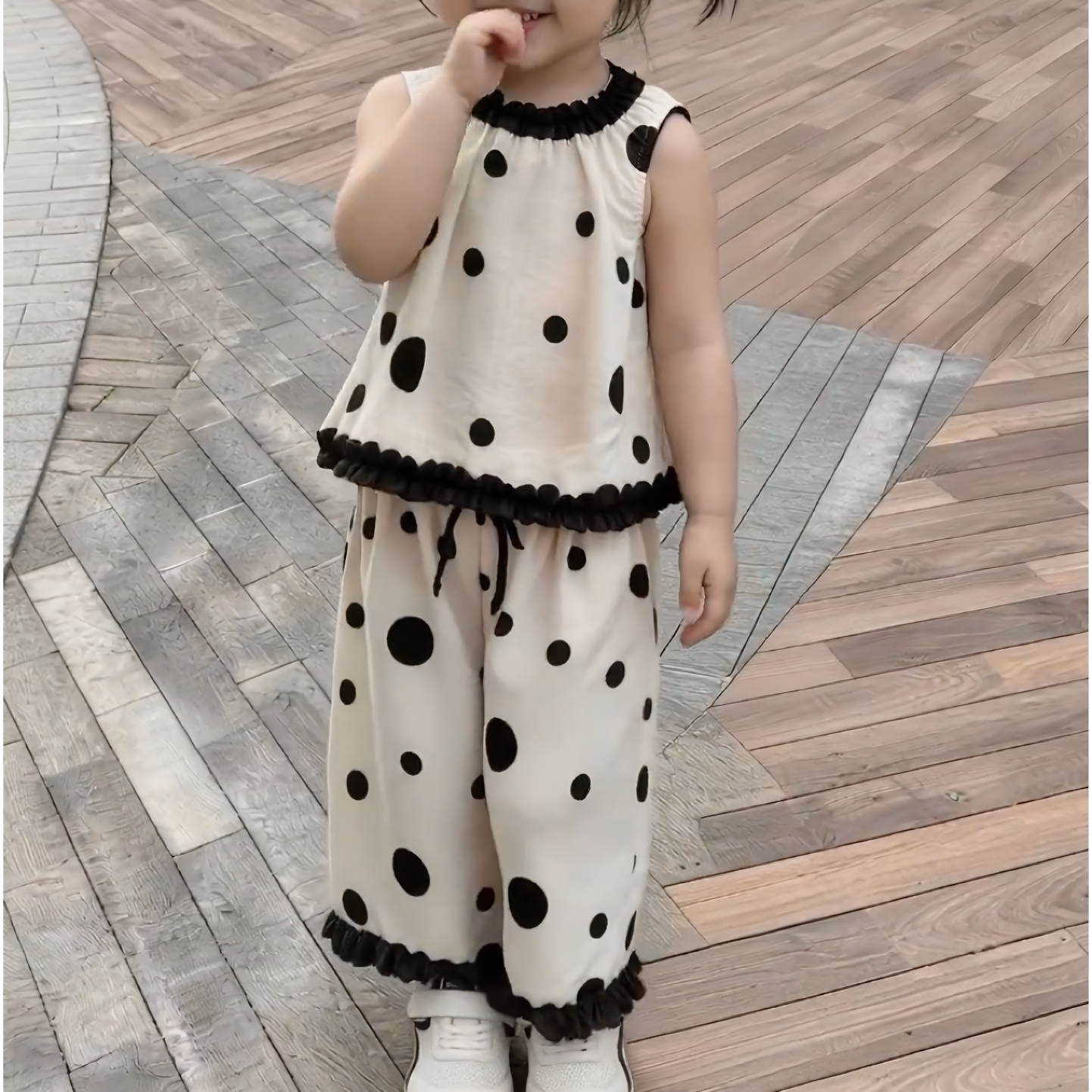 女小童洋气时髦夏装套装2026新款女宝宝背心阔腿裤夏天儿童两件套