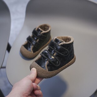 女童棉鞋冬季加绒宝宝鞋婴儿软底学步鞋男小童保暖鞋儿童二棉靴子