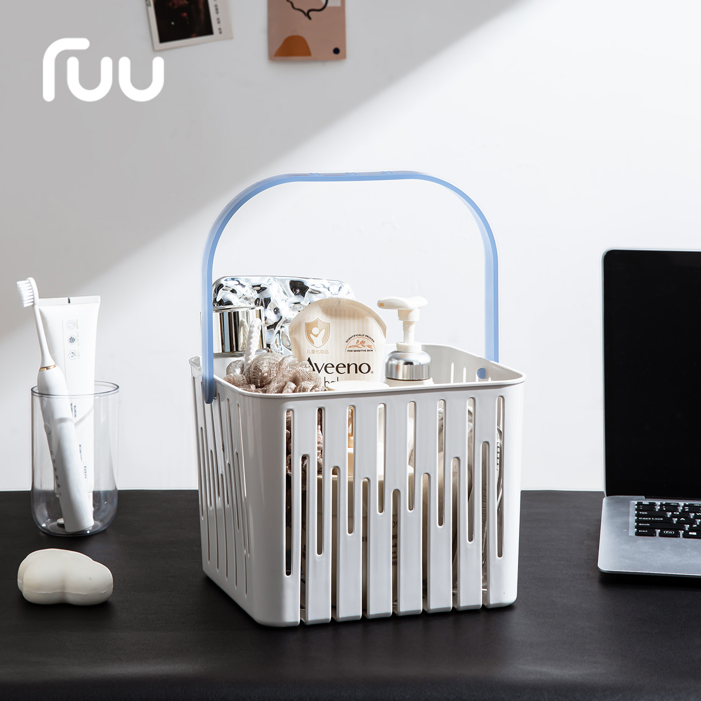 洗澡提篮手提篮洗浴筐浴室用品收纳盒男女宿舍洗漱筐便携实用