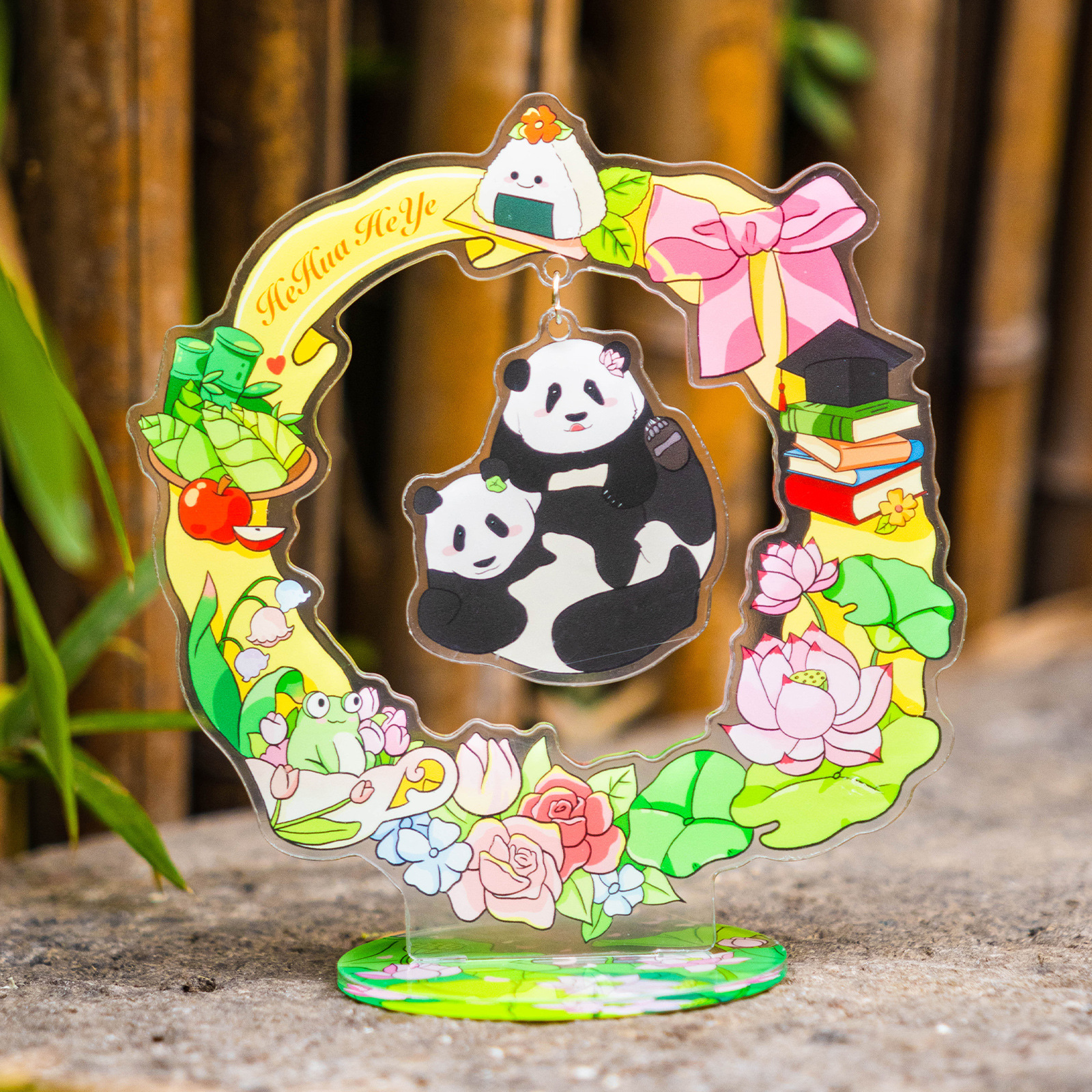 亚克力透明可爱熊猫立牌卡通动漫展示立牌周边摆件桌面创意