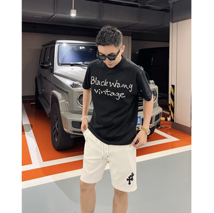 定制混纺液氨凉感设计感圆领短袖 夏季 珍珠标语 SAM