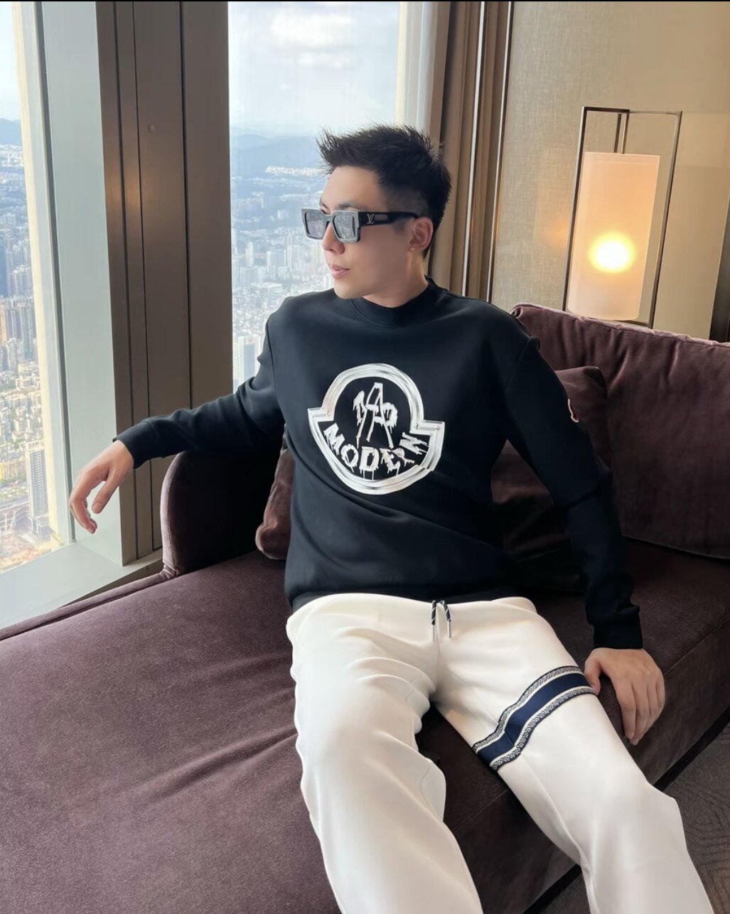 25秋季新款男士圆领小标撞色长袖时尚百搭休闲长袖卫衣,男装,T恤,淘宝优惠券,粉丝福利购,淘宝优惠卷