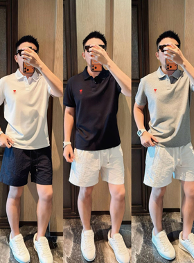 爱心POLO衫26夏日凉感曲珠棉透气弹性高级感男士短袖T恤