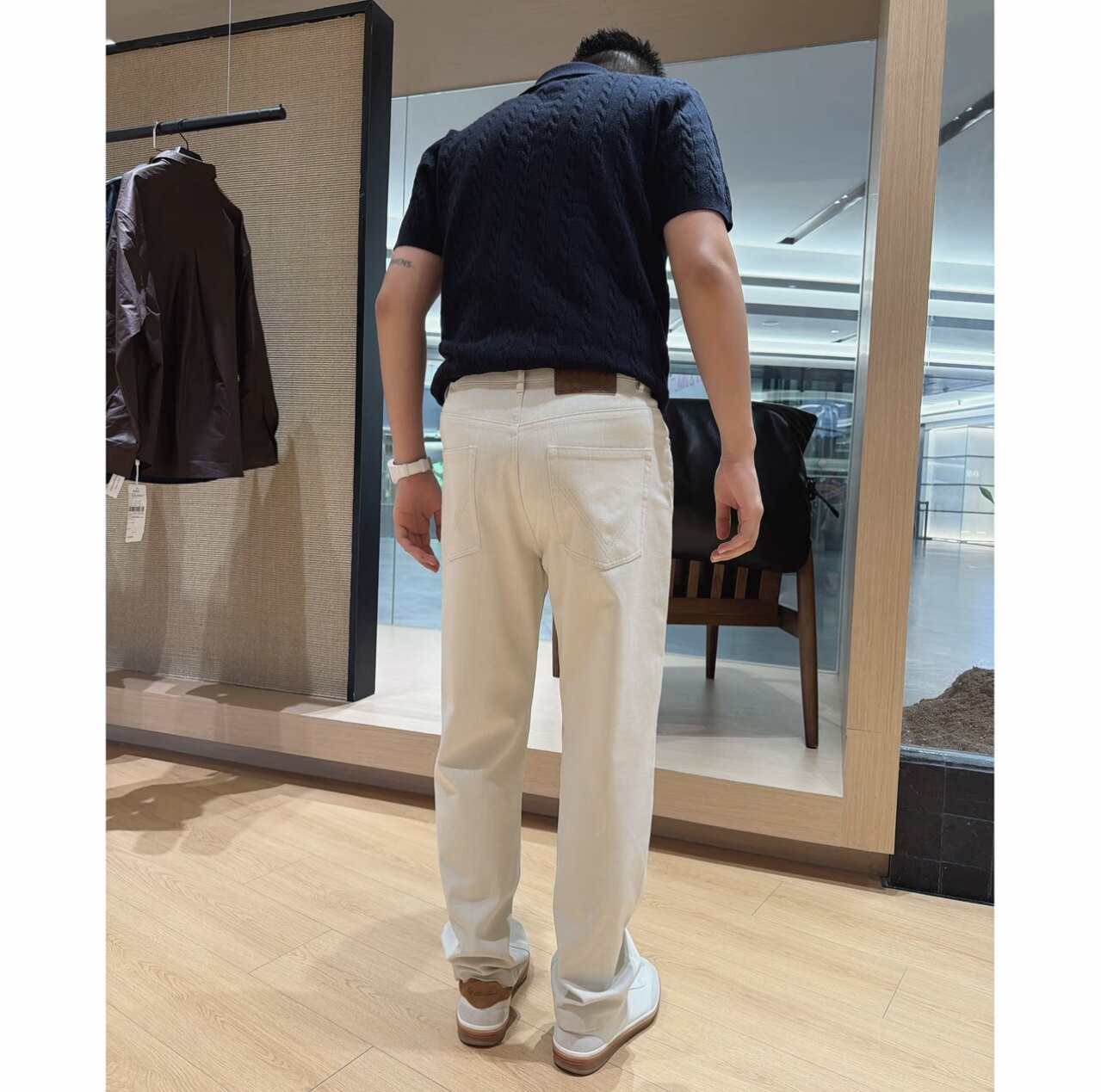 26早秋新款男士编制休闲牛仔裤时尚百搭宽松直筒长裤子9813