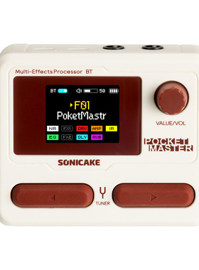 Sonicake Pocket Master电吉他综合效果器口袋ir贝斯蓝牙鼓机内录