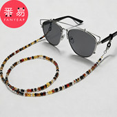 眼镜链A1zhq001 眼镜防滑挂链老花眼镜挂脖绳防掉落彩色串珠挂绳