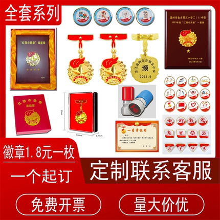 红领巾奖章一星章徽章礼盒强磁奖章个人二星雏鹰章集体章争章手册
