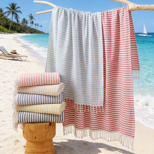 European And American Turkey Tassel Beach Towel Large Size 1