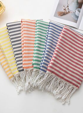 Cotton Turkish Striped Beach Towel 90*180CM Sauna Spa Gym Sp