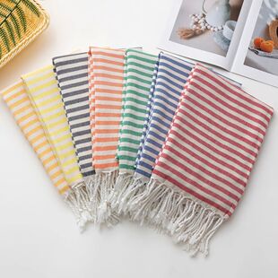 180CM Striped Gym Spa Sauna Towel Beach Turkish Cotton