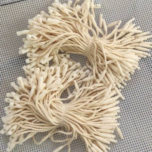 100pcs Cotton Tag Strings 10 CM Snap Lock Pin Loop Tie Faste