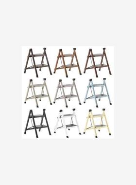 Ladder step stool aluminum alloy step stool home two folding