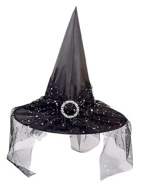 Aldult Halloween Witch Hat Mesh Hat Polyester Hat
