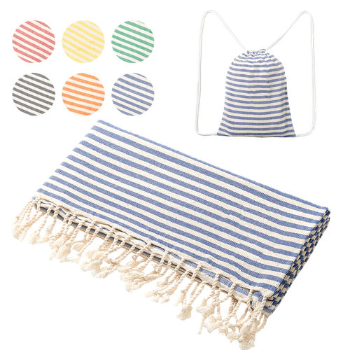 Striped Cotton Turkey Beach Towel With Backpack Bath Towel A