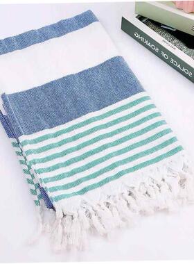 纯棉流苏沙滩披巾铺巾野餐坐巾Turkish beach bath cotton towel