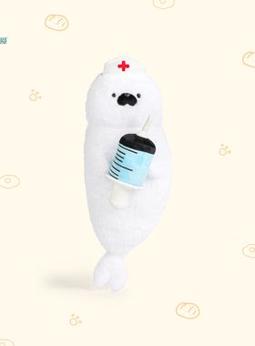 多爱原创职业服海豹毛绒玩具柔软抱睡玩偶男女孩生日礼物公仔正版