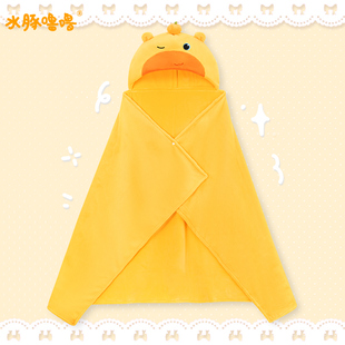 多爱正版联名水豚噜噜暖披肩办公室卧室客厅单人暖身午睡盖毯周边