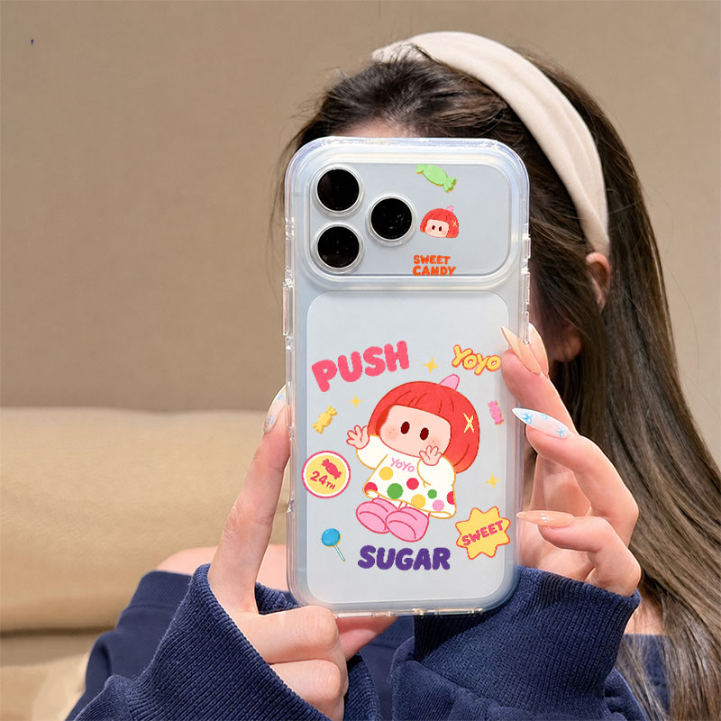 火凤糖果女孩适用苹果17promax手机壳透明天使眼iPhone16pro新款15Plusins风15甜美14多彩13多巴胺12卡通11图片