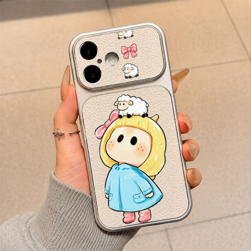 火凤女孩小羊适用苹果18promax手机壳iPhone17新款16proins风15Plus高端15明快14简约13高级感12仿原小羊皮11