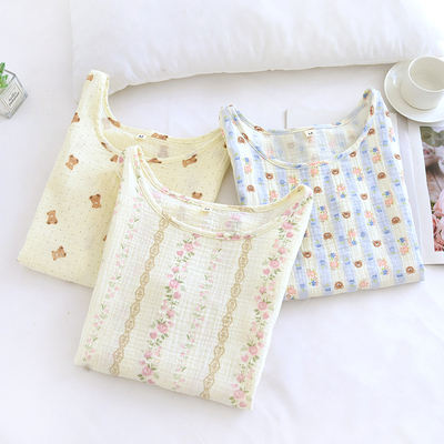 纯棉棉纱背心柔软凉快