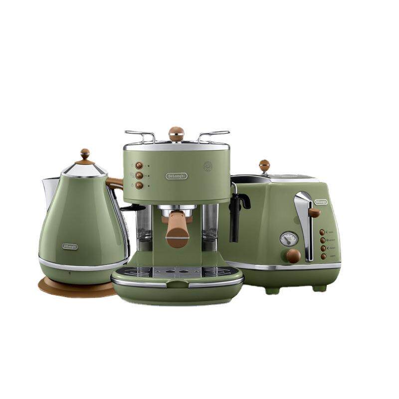 Delonghi/ECO310半自动咖啡机家用早餐三件套水壶+多士炉