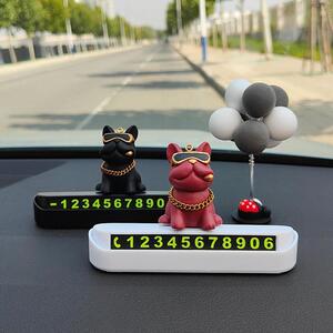 斗牛犬隐藏按压临时停车号码牌