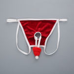 显大囊部男PP单丁裤男士镂空丁字裤半透明后空个性特色内裤圣诞