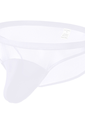 性感透明内裤男新款镂空网纱透视三角裤成人特色U凸紧身裤衩1O