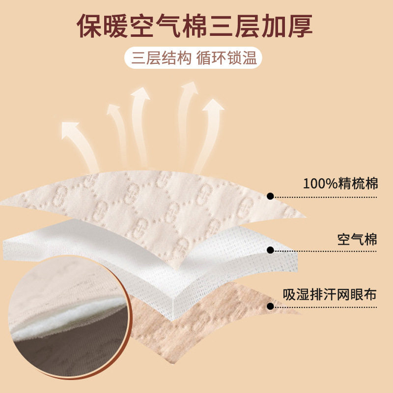 婴儿马甲秋冬夹丝空气棉