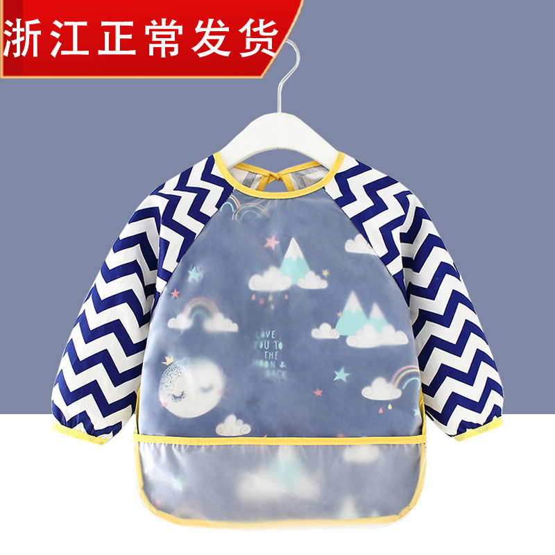 儿童罩衣防水长袖反穿衣
