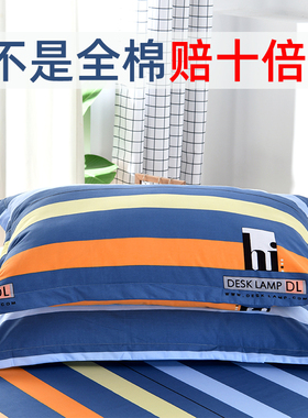 100%纯棉枕套大尺寸74X48cm单人一对装枕皮加厚全棉枕头套枕芯套