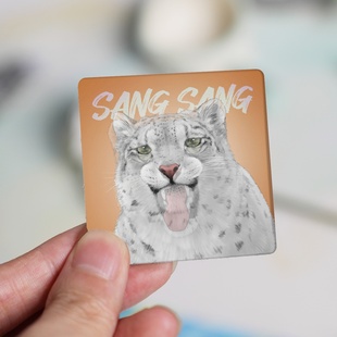 雪豹凌小芒凌小蛰5cm光栅动态软磁冰箱贴西宁野生动物园生态文创