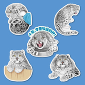 雪豹凌小蛰亚克力冰箱贴纪念款 西宁野生动物园生态文创