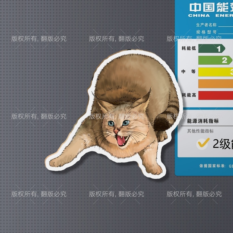 【天音文创】荒漠猫黄馍馍6cm异形软磁冰箱贴