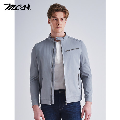 MCS美式立领机车款夹克